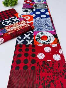 Tissu pagne africain authentique du Ghana en wax et Ankara 100 % coton pour vêtements de filles, artisanat, sacs et motifs batik - Product Image 4