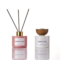 Bouteille diffuseur en verre rond en gros 50ml 100ml 120ml 150ml 200ml Bouteille vide en verre pour parfum et aromathérapie