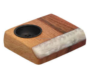 Brûleur à encens Royal Sandcrest fait à la main en résine époxy et bois d'acacia, support à oud design pour la décoration de la célébration du Ramadan - Product Image 5