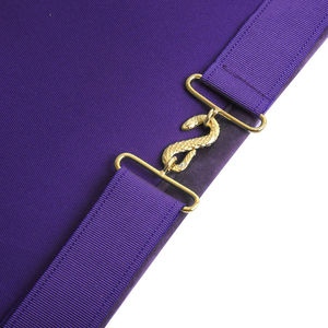 Master Mason Custom Embroidered 3D Square <b>Badge</b> Purple <b>Gold</b> Fringe Sew-On Safety Pin Attachment Garment Accessory Classical - Product Image 6