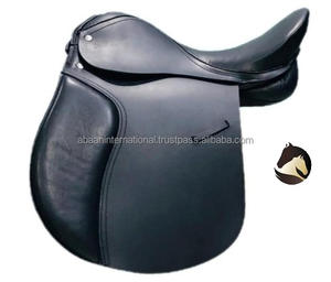 อานกระโดดม้าคุณภาพสูงพร้อมหนังแท้พร้อมโกลนเหล็กหนึ่งคู่อานหนังแท้คุณภาพดีที่สุด - Product Image 3