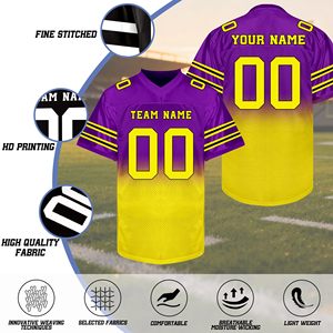 Maillot de football américain vintage streetwear, coupe oversize en mesh, sublimation, tenue décontractée pour équipe, chemise coupe carrée - Product Image 2