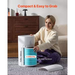 ไส้กรองเครื่องฟอกอากาศ H13 3-in-1 แบบกะทัดรัด น้ำหนักเบา ไส้กรอง PP แข็งแรง พร้อมไส้กรองคาร์บอนกัมมันต์ ใช้งานง่าย - Product Image 4