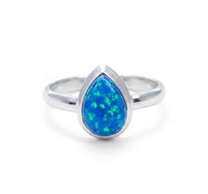 Wholesale Natural <b>Blue</b> <b>Opal</b> 925 Sterling Silver Gemstone <b>Ring</b> Handmade Designer October Birthstone Jewelry Gift for Women - Product Image 1
