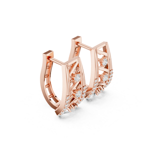 Pendientes de Oro Amarillo de 14K con Diamantes Cultivados en Laboratorio para Mujer, Pendientes para Bodas, Diamantes Cultivados Nuevos - Product Image 4