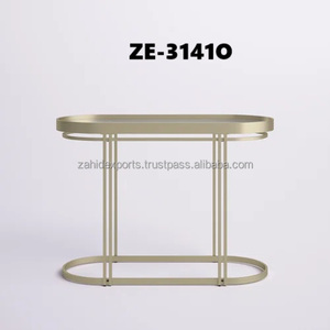 Mesa de Centro Redonda Moderna de Lujo Hecha a Mano con Marco de Metal con Acabado Dorado, Venta al por Mayor de Zahid Export India - Product Image 5