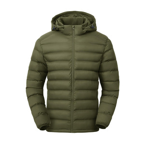 Wholesale 100% <b>Waterproof</b> Nylon Canvas Puffer <b>Jackets</b> Custom Front Stand Water-Resistant Hood Unisex Regular Length Streetwear - Product Image 1