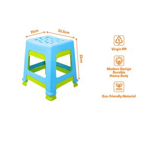 Taburete Cuadrado de Plástico Resistente, Banco de Lavandería Resistente a la Intemperie con Orificios de Drenaje, Fácil de Limpiar, Silla para Cambiar Zapatos en el Recibidor - Product Image 3
