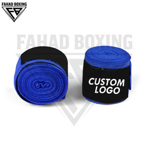 Vendas de boxeo azules y negras de alta resistencia, cómodas, de algodón duradero, para entrenamiento de boxeo y fitness. - Product Image 2