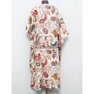 ชุดเดรสยาวแม็กซี่ผ้าฝ้ายอินเดียพิมพ์ลายสวยงาม 100% สำหรับผู้หญิง สวมใส่สบายๆ ในฤดูร้อน ลายพิมพ์บล็อกแบบดั้งเดิม เป็นมิตรกับสิ่งแวดล้อม - Product Image 6