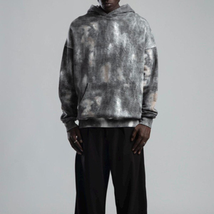 Sweat à capuche double couche délavé à l'acide pour homme, en coton épais de qualité supérieure, style streetwear, vêtement d'hiver, vente en gros OEM - Product Image 2