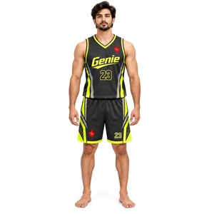 Conjunto Deportivo Ligero para Entrenamiento, Juego, Práctica y Competencia, Uniforme de Baloncesto para Hombre, Camiseta y Pantalones Cortos Transpirables - Product Image 1