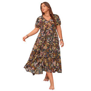 Vestido Largo Floral de Verano para Mujer, Cuello Cuadrado, Estilo Casual - Product Image 2