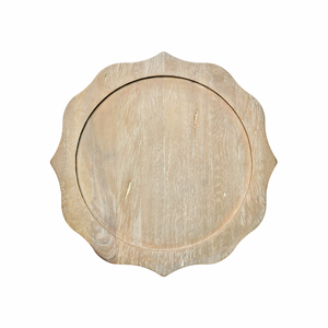 Plato de Presentación Redondo de Madera Marrón Pulida Clásica, Plato Sólido para Servir, Vajilla, Platos de Presentación - Product Image 2