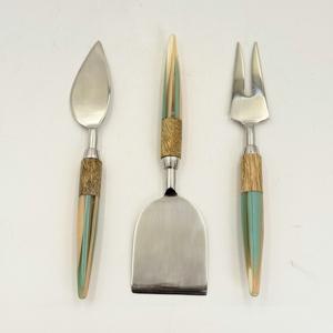 Stainless Steel Buffet Warmer Resin Handle Stainless Steel Cheese Sets Silver Plated Round Resin Handle Cheese Set - Product Image 4