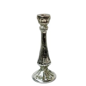 Porte-bougies en verre argenté pour bougies chauffe-plat, pour la décoration de table de mariage |   Décorations de centre de table et style élégant pour les réceptions - Product Image 1