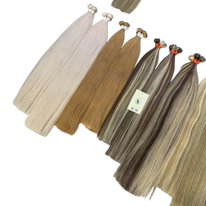 Extensions de cheveux naturels lisses invisibles, tissages bouclés ondulés birmans, mèches doubles tirées, extensions Genius Weft - Product Image 1