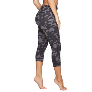 Meilleur Prix Leggings Capri Femme Personnalisés Imprimés Écologiques Taille Moyenne Séchage Rapide Tissu Polaire Respirant OEM - Product Image 3