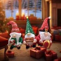 Gnome gonflable de Noël Décorations de Noël en plein air Gnome de jardin gonflable Lumière LED intégrée