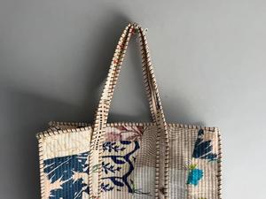 Sac fourre-tout en toile à panneaux style bohème, poignée souple, ouverture supérieure, usage quotidien, sac d'école antivol pour filles, cadeau pour elle - Product Image 4