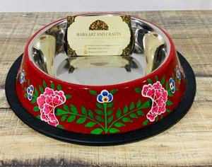 נירוסטה לחיות מחמד קערה, יד צבוע לחיות מחמד קערת עבור באופן וכלב האכלה - Product Image 5