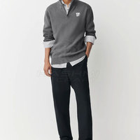 Sweat-shirt à col zippé pour homme de qualité supérieure, tissu en polaire doux, chaud et confortable, pull décontracté d'hiver pour un usage quotidien
