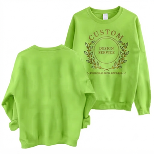 Sudadera DROGEN EXPORT para Mujer, Color Verde Lima, Cuello Redondo Personalizado, Manga Farol Forrada, Felpa, Poliéster, Logotipo Personalizado Impreso - Product Image 1