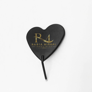 Black Powder Coated Color Heart Shape Eyelash <b>Mirror</b> And Handle Diamond Grip Lash <b>Mirror</b> Customized - Product Image 5