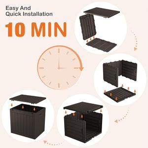 Contenitore da Esterno in Resina Impermeabile da 31 Galloni con Serratura e Spazio Sicuro per Deposito Interno per Consegne di Pacchi - Product Image 4