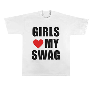 T-shirt en jersey pour homme, style streetwear Y2K, imprimé cœur et lettres, coupe classique, respirant, séchage rapide, 100% coton, 300g - Product Image 4