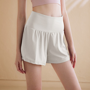 Shorts de yoga sans couture taille haute pour femmes, grande taille, personnalisés, avec compression et effet froncé, respirants, pour la course et le fitness - Product Image 5