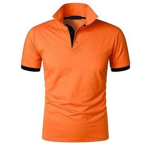 Plain <b>Orange</b> Color Men's Pure Cotton Quick Dry Fabric Men's Summer Wear <b>Polo</b> Shirt Regular Fit Button style <b>Polo</b> Shirts - Product Image 2
