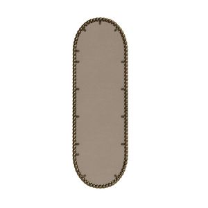 Specchio da Parete Ovale in Ferro Battuto Dorato Stile Retrò con Effetto Anticato per Soggiorno, Camera da Letto, Ingresso - Product Image 6