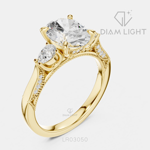Bague de fiançailles en or blanc 14 carats avec diamant de laboratoire de 1,77 carat, coupe ovale, bague de mariée, certifiée IGI, bijoux fins, cadeau pour femme - Product Image 6