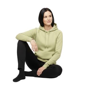 Sudadera con Capucha de Diseño Nuevo en Amarillo Pálido, Gruesa, 100% Algodón, Felpa, Estilo Urbano de Lujo, Hombros Caídos, Sudadera Pesada - Product Image 1