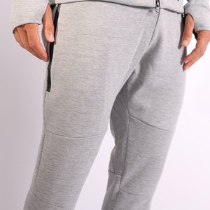 Pantalones Deportivos de Lana para Hombre Yihong, Color Gris Sólido, Antipilling, Cierre de Cremallera, Delgados, Transpirables, con Bolsillos, para Invierno - Product Image 2