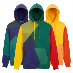 Sweat-shirt à capuche personnalisé en molleton 100% coton, coupe oversize, avec fermeture éclair, impression personnalisée, style streetwear, grandes tailles - Product Image 3