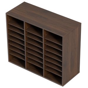 Organizzatore per Documenti in Legno a 24 Scomparti, Classificatore Postale Regolabile per Ufficio 29x12x24,4 Pollici per Uso Domestico - Product Image 4