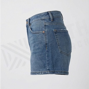 Jean court en denim pour femme, effet vieilli avec franges, confortable, qualité supérieure, style décontracté, streetwear d'été, accessoire de mode - Product Image 3