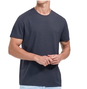 T-shirt pour homme en laine mérinos 100% de haute qualité, vêtements de sport d'été personnalisés, respirant, col rond, streetwear, séchage rapide, écologique - Product Image 3