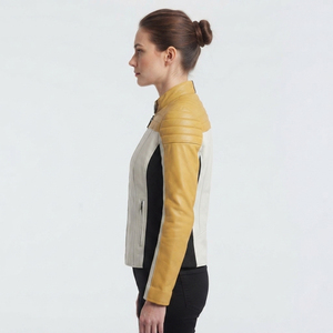 Women Turn-Down-Collar Leather <b>Jacket</b> Female Zip-Up Leather <b>Biker</b> <b>Jackets</b> Ladies PU Motorcycle <b>Jacket</b> With Side Zipper Pockets - Product Image 3