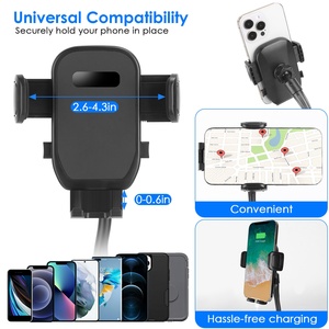 1 pezzo 2-in-1 portabicchieri per auto supporto per telefono a collo d'oca rotante di 360 gradi misura Base regolabile per la maggior parte dei telefoni tazze per autoveicoli - Product Image 6