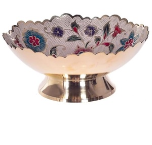 ชามผลไม้ลายเพ้นท์มือ งานแฮนด์เมดสั่งทำพิเศษ ชามโลหะตกแต่งสำหรับเสิร์ฟอาหาร ราคาขายส่ง - Product Image 6