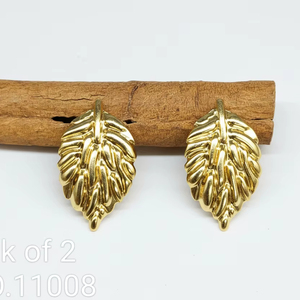 Boucles d'oreilles clous et pendantes dorées antique SKU 11008 - Product Image 1