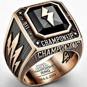 Anillos de plata de ley chapados en rodio de campeón de porristas con circonita cúbica AAAAA en configuración Pavimentada - Product Image 1