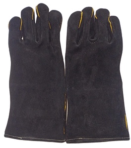 Guantes de soldadura de cuero dividido de vaca negra XL de primera calidad, protección de seguridad para las manos superiores, anticortes, ignífugos, antideslizantes, al mejor precio - Product Image 1