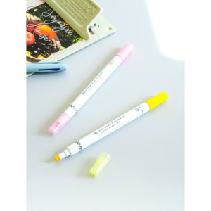 2 pezzi quadrati rosa e giallo evidenziatore Art - Product Image 1