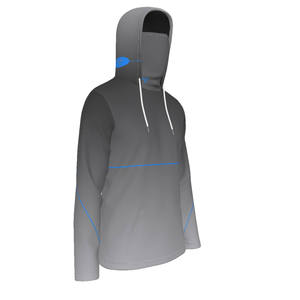 เสื้อฮู้ดขนแกะหนานุ่ม T6X ลายเส้นสีน้ำเงิน พร้อมหน้ากาก - Product Image 2