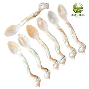 Custom Handmade Mother of Pearl Seashell <b>Spoon</b> Natural Shell Craft Long Handle Eco-Friendly for Gift Shop Wedding Souvenir - Product Image 6