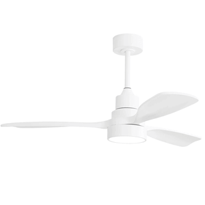 Ventilatore da soffitto a LED da 48 pollici per interni con luce, 3 pale in legno massello, telecomando e motore DC reversibile per soggiorno - Product Image 2